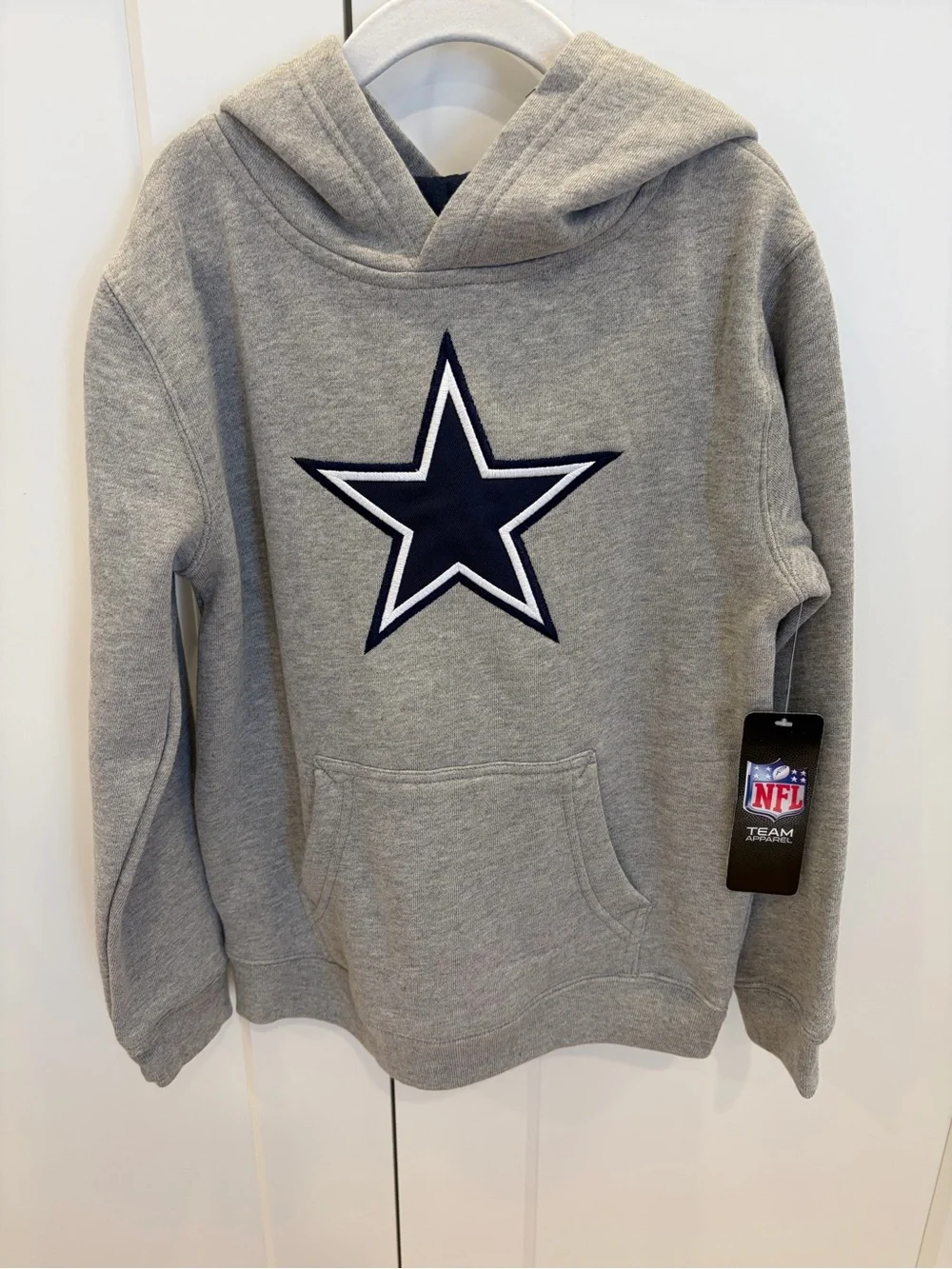 NFL Kids Gray Hoodie with Navy Dallas Cowboys Star